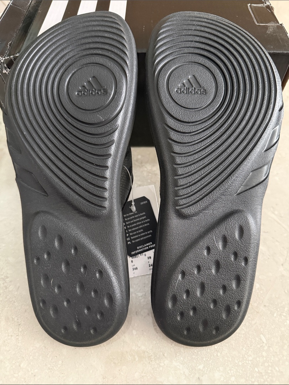 adidas Black Women’s FitFOAM™ Chilwyanda FF W Thong Flip Flops Slides Sz 7 NEW! - Picture 5 of 10